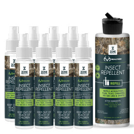 Zone Protects Hunter's Pack Insect Repellent Spray, 1oz Case + Refill | Realtree EDGE