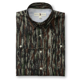 Duck Head Men's Long Sleeve Performance Dobby Guide Shirt | Realtree Original