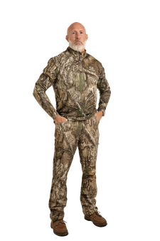 Men's Quarter Zip Performance Long Sleeve Camo Shirt | Realtree APX