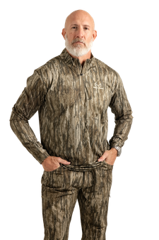 Men's Quarter Zip Performance Long Sleeve Camo Shirt | Realtree Legacy