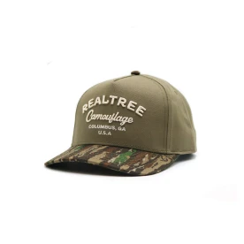 Center Stage Unisex Olive A-Frame Camo Hat | Realtree Original