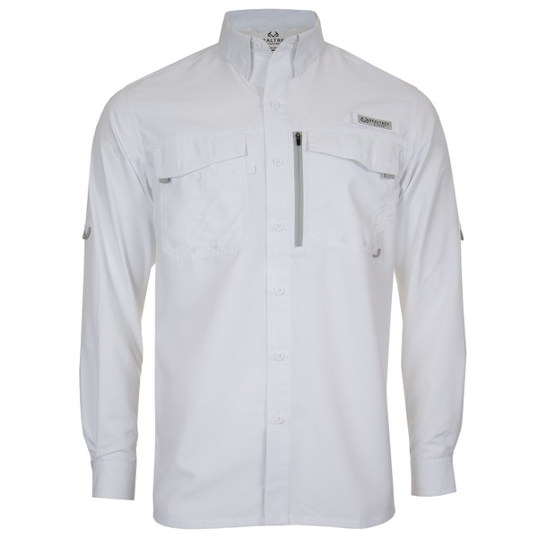Realtree Men's Long Sleeve River Fishing Shirt in White