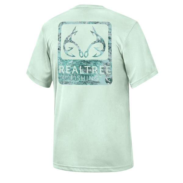 Realtree Men's Salt & Stripes Fishing Performance Short Sleeve Shirt