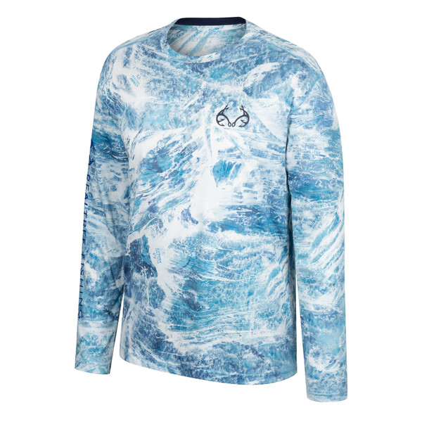 Habit Shirt Blue Realtree Fishing Long Sleeve Breathable Shirt