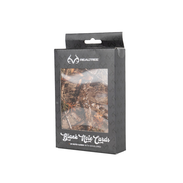 Realtree 20 pc All Occasion Blank Note Card Set - EDGE, Max-7, Xtra Pink and Xtra Teal - Front