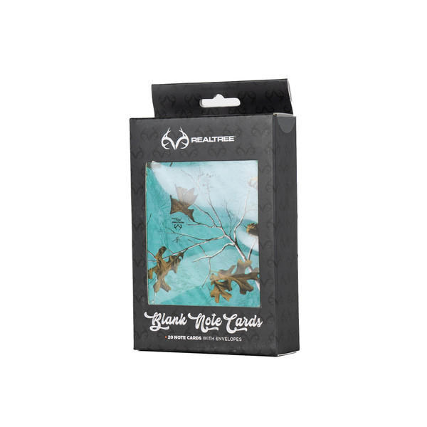 Realtree 20 pc All Occasion Blank Note Card Set - Xtra Mint Color - Front