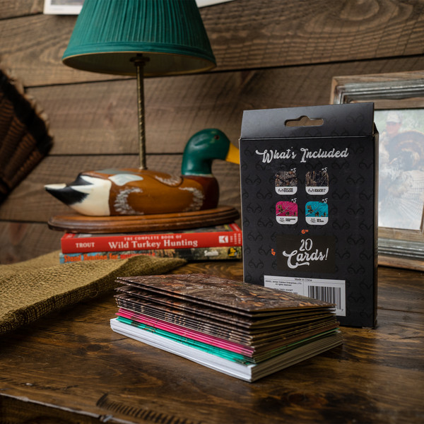Realtree 20 pc All Occasion Blank Note Card Set - EDGE, Max-7, Xtra Pink and XtraTeal