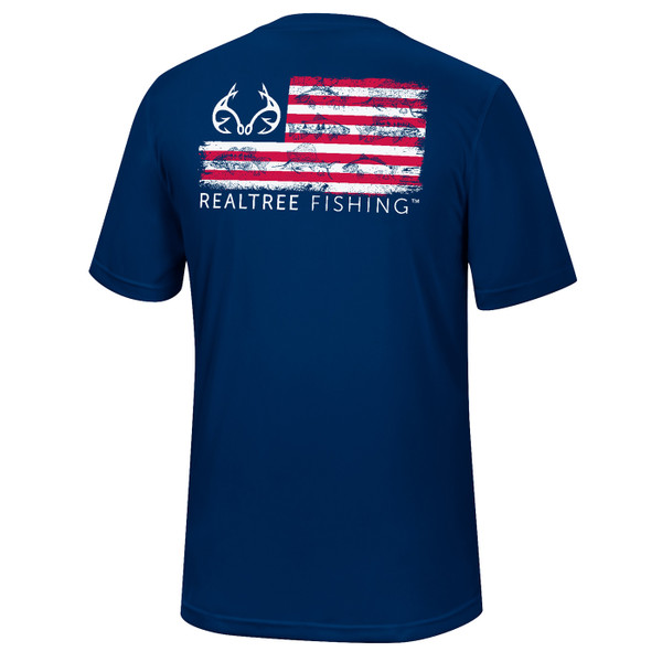 Realtree Men's Plymouth Short Sleeve Performance Shirt in Navy