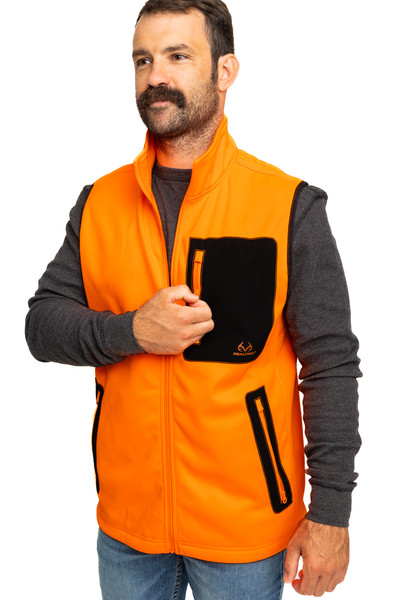 Shop Realtree Men's Blaze Orange Fleece Vest