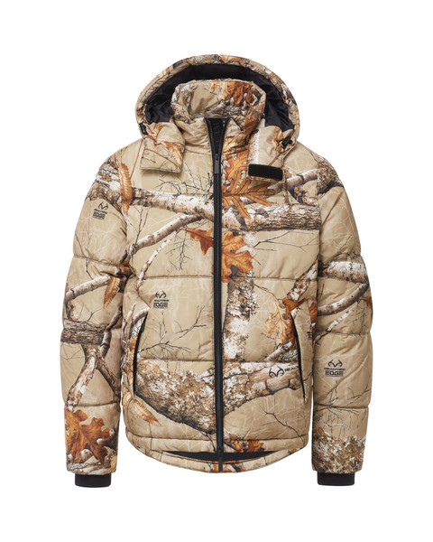 The Very Warm Hooded Puffer Desert Camo Unisex Realtree Jacket | EDGE Colors main