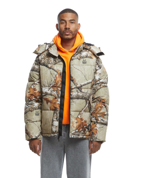 The Very Warm Hooded Puffer Desert Camo Unisex Realtree Jacket | EDGE Colors Realtree Store