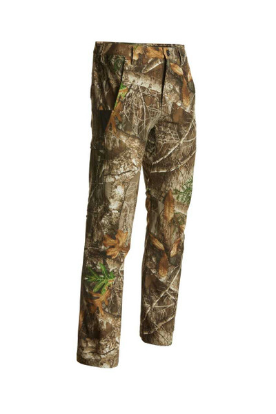 Rear angled view of men’s Realtree EDGE hunting pants showing fit through legs.