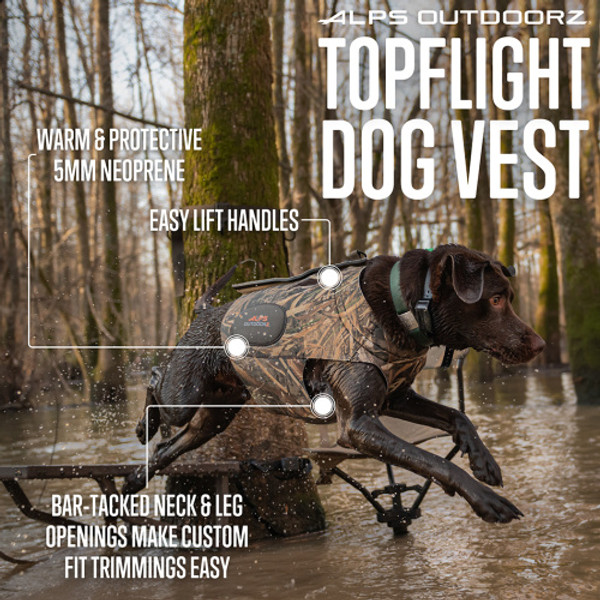ALPS OutdoorZ Topflight Dog Vest (XL) | Realtree MAX-7