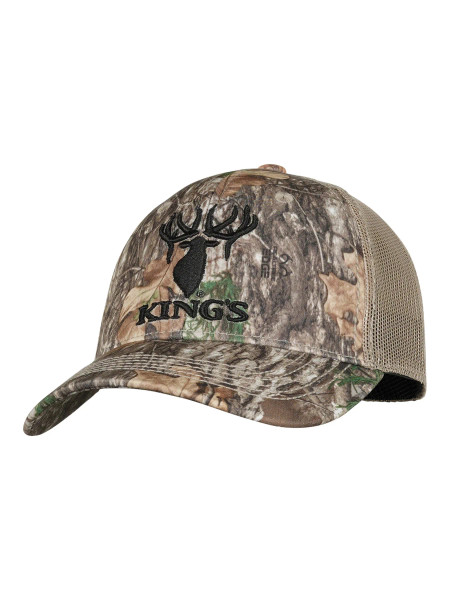 Kings Hunter Series Embroidered Mesh hat in Realtree Edge