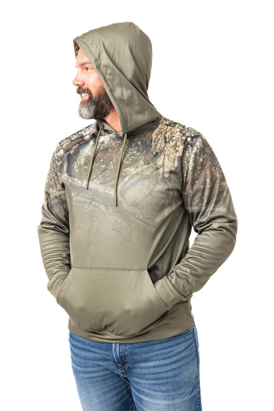 Realtree Men's Strike Performance Green Fleece Hoodie | APX
