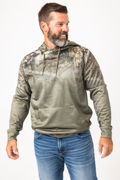 Realtree Men's Strike Performance Green Fleece Hoodie | APX