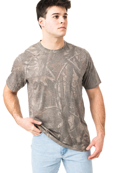 Realtree Tri Blend Short Sleeve Men's Crew Neck Shirt | Hardwoods