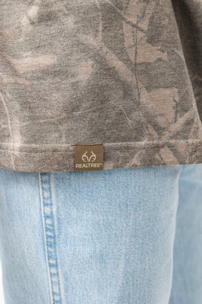 Realtree Tri Blend Short Sleeve Men's Crew Neck Shirt | Hardwoods