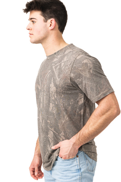 Realtree Tri Blend Short Sleeve Men's Crew Neck Shirt | Hardwoods