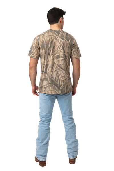 Realtree Tri Blend Short Sleeve Men's Crew Neck Shirt | Wetlands Realtree Tri Blend Short Sleeve Men's Crew Neck Shirt | Wetlands