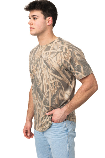 Realtree Tri Blend Short Sleeve Men's Crew Neck Shirt | Wetlands