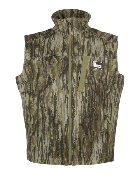 Banded Utility 2.0 Realtree Legacy camo vest with full-zip closure and multiple pockets.