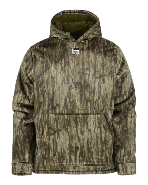Men’s Realtree Legacy camo pullover hoodie with hood and front kangaroo pocket main.