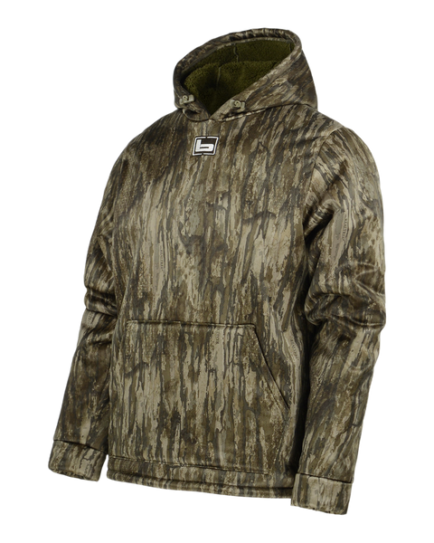 Side view of men’s Realtree Legacy camo pullover hoodie.