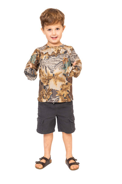 Realtree Toddler Kids Crew Long Sleeve Poly Shirt | Advantage Classic THUMB HOLES