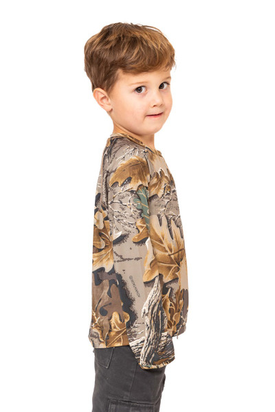 Realtree Toddler Kids Crew Long Sleeve Poly Shirt | Advantage Classic SIDE