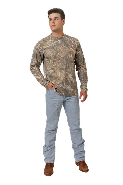 Realtree Long Sleeve Tri-Blend Men's Shirt | Xtra Gray