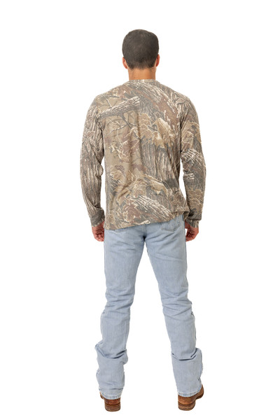 Realtree Long Sleeve Tri-Blend Men's Shirt | Xtra Gray