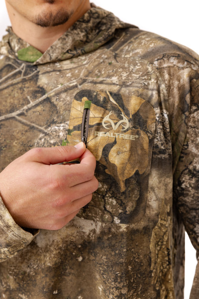 Men's Bamboo Long Sleeve Hooded Camo Shirt in Realtree APX 