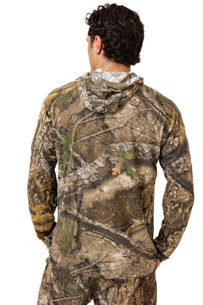 Men's Bamboo Long Sleeve Hooded Camo Shirt in Realtree APX 