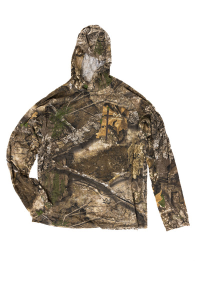 Men's Bamboo Long Sleeve Hooded Camo Shirt in Realtree APX 