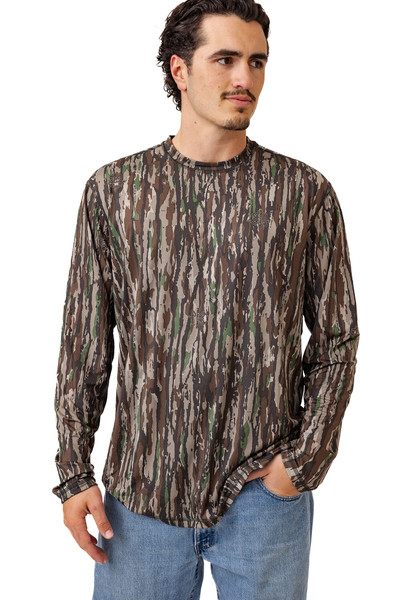 トップス WOODBLOCK LS MESH RUGGER SHIRT REAL TREE WOODBLOCK LS MESH RUGGER SHIRT REAL TREE CAMO/ORANGE (WB-25AW-003)