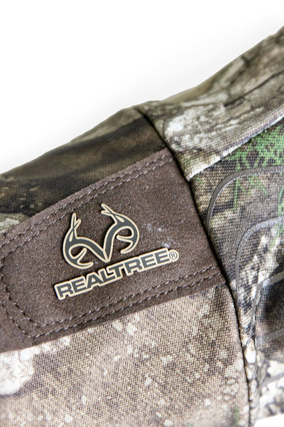 Realtree branded cuff detail on poly spandex lightweight hunting gloves