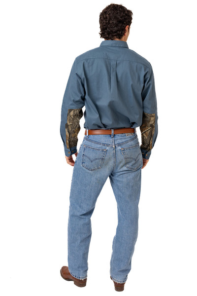 Men's Icon Button Down Camo Shooting Shirt in Realtree Hardwoods 