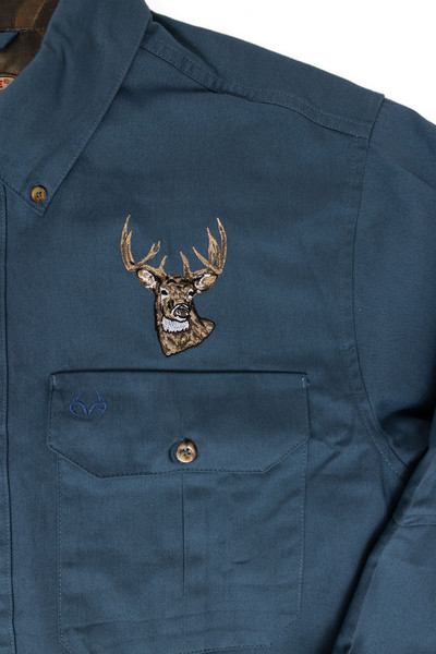 Men's Icon Button Down Camo Shooting Shirt in Realtree Hardwoods 