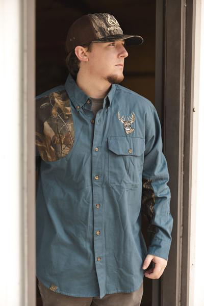 Men's Icon Button Down Camo Shooting Shirt | Realtree Hardwoods