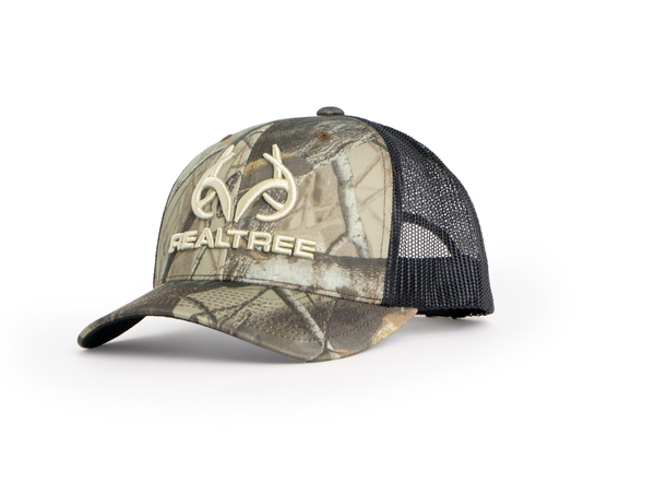 Front view of camo cap with embroidered Realtree 212 logo main