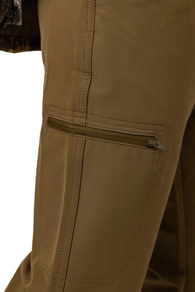 Side zipper pocket detail showing reinforced seams and smooth fabric finish.