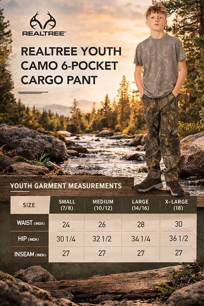 Kids 6-Pocket Camo Pants | Realtree Hardwoods