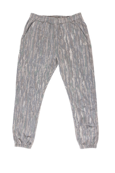 Men's Realtree Original camo sweatpants with elastic waistband and tapered legs.
