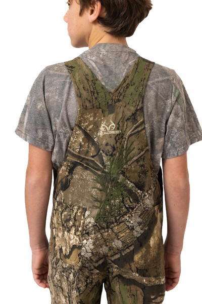 Youth Hunting Bib Overalls in Realtree APX
