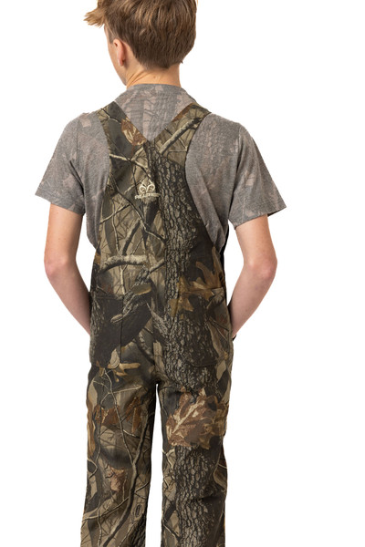 Close-up of back panel with Realtree logo and strap configuration.