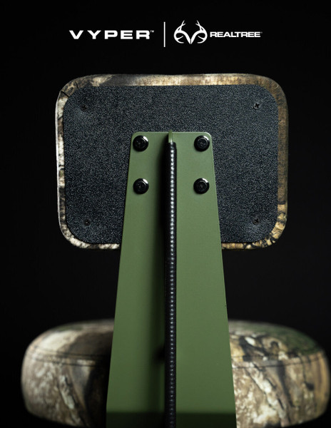 Rear view of chair back showing mounting hardware and support panel.