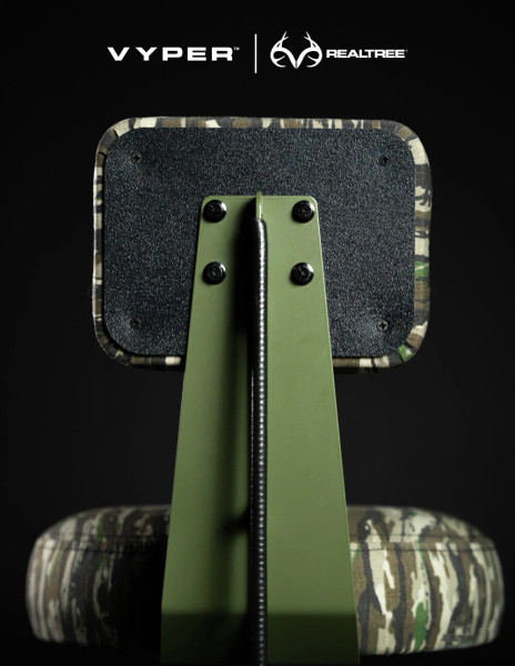 Rear view of chair back showing mounting hardware and support bracket.