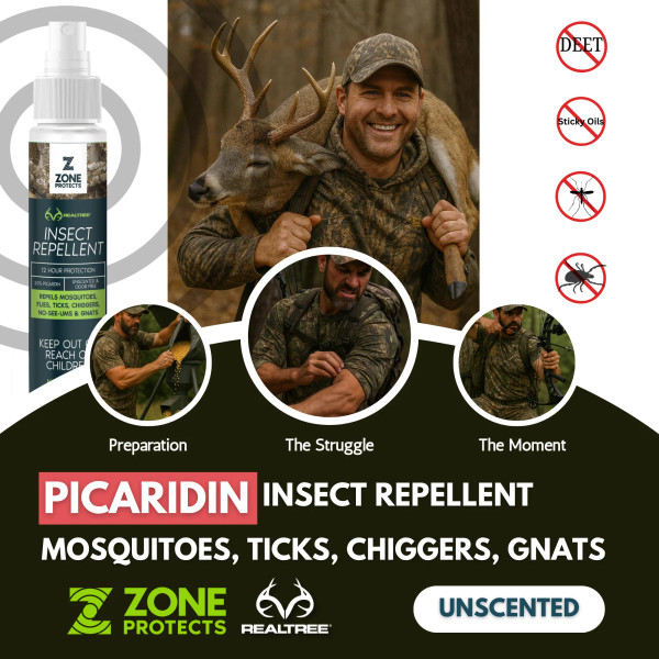 Zone Protects Unscented Insect Repellent 1 oz Travel Pack of 6 | Realtree EDGE