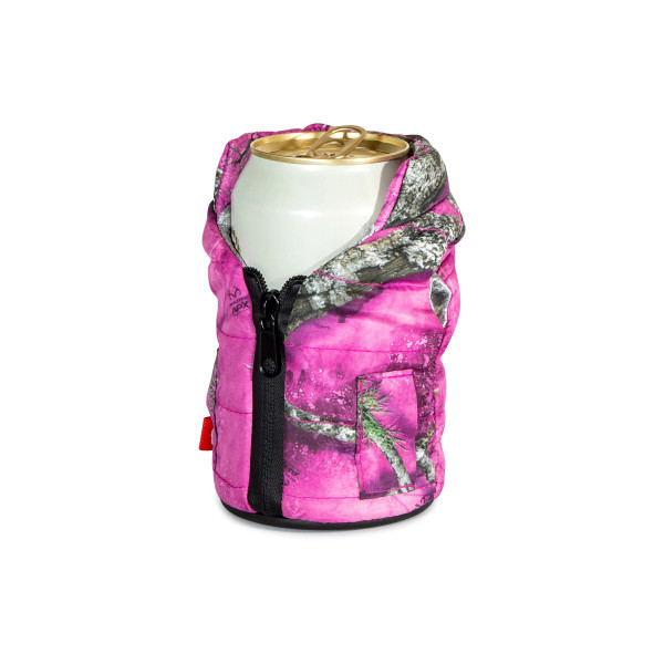 Puffin Drinkwear Pink Camo Puffy Vest Koozie | Realtree APX